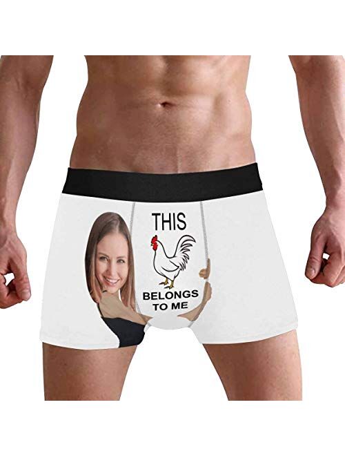 Custom Face Boxer Briefs This Belongs to Me Underwear Shorts for Men XS-XXXXXL