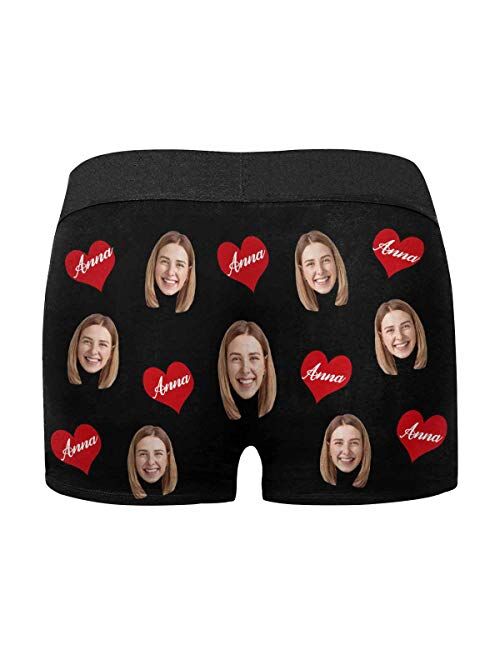 Custom Men's Boxer Briefs, Personalized Face Underwear, Funny Gift for Men