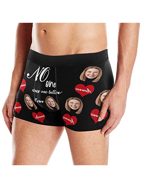 Custom Men's Boxer Briefs, Personalized Face Underwear, Funny Gift for Men
