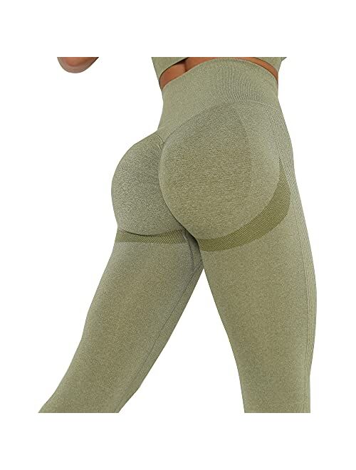 YVYVLOLO Women High Waist Workout Gym Butt Lift Seamless Leggings Yoga Pants Tights