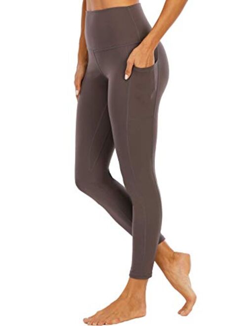 OUYISHANG Yoga Pants with Pockets for Women,Capri Leggings for Women Tummy Control Workout Leggings High Waist Legging