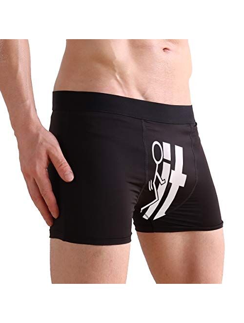 Naanle Funny Black and White Print Fuck It Graphic Mens Boxer Briefs Man Underwear
