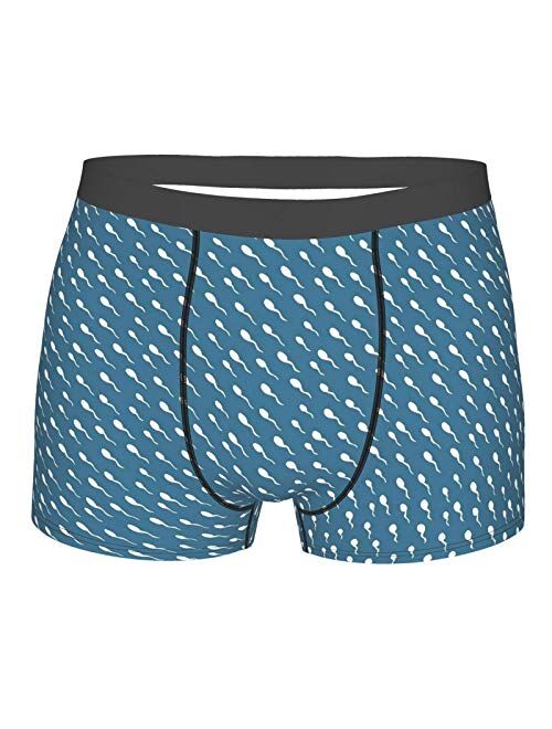 Buy Antkondnm Swimming Sperm Funny Boxer Briefs Print Underwear for Men ...