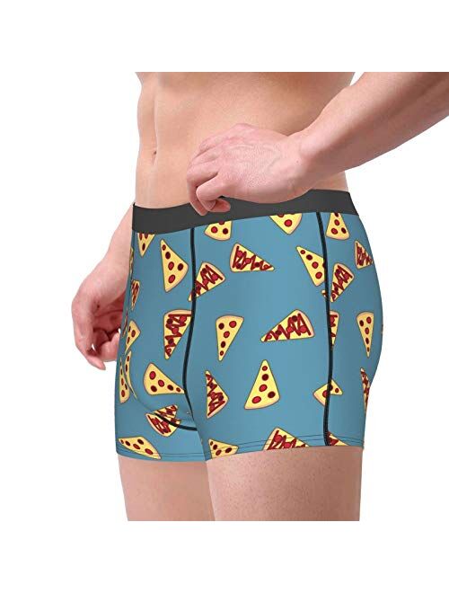Antkondnm Pizza Servings Funny Boxer Briefs Print Underwear for Men Custom