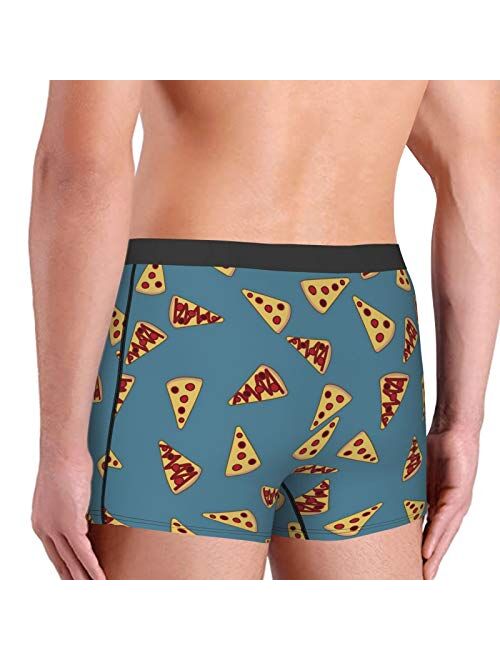 Antkondnm Pizza Servings Funny Boxer Briefs Print Underwear for Men Custom