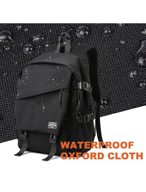 Waterproof Backpack Men High Capacity Backpacks Boys School Fashion Casual Simple Solid Color Sport Travel Backbag Teenager