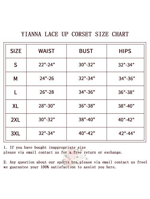 YIANNA Breathable Thin Type Lace Corset Strapless Wedding Dress Corset Bustiers