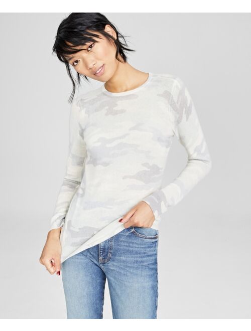 Charter Club Cashmere Camo Sweater, Created for Macy's
