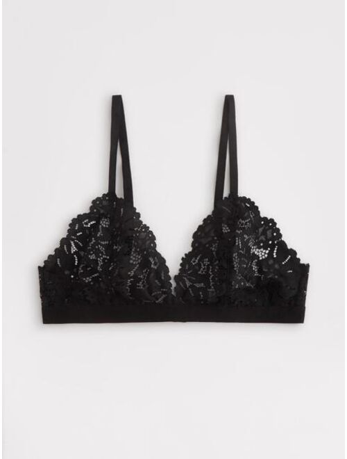 Shein Luvlette Floral Lace Triangle Bralette