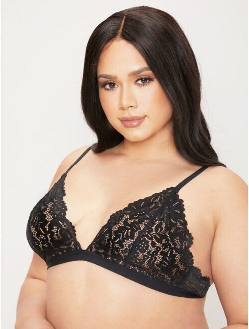 Shein Luvlette Floral Lace Triangle Bralette