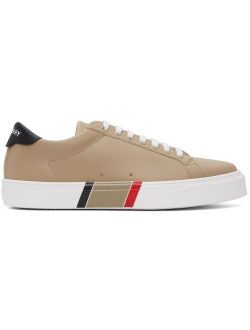 Beige Bio-Based Striped Sole Sneakers