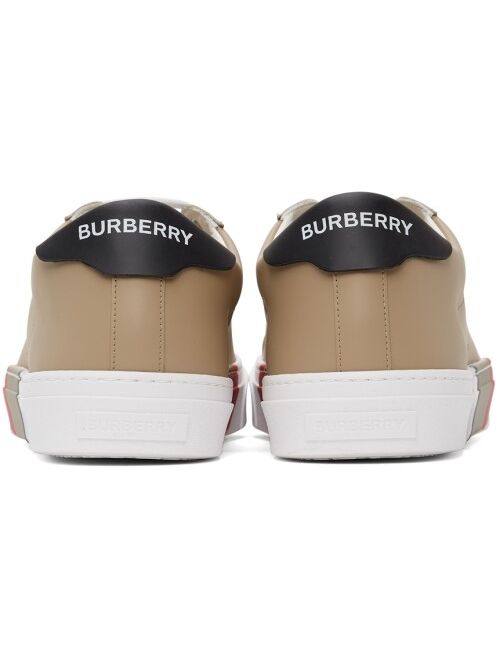 Burberry Beige Bio-Based Striped Sole Sneakers