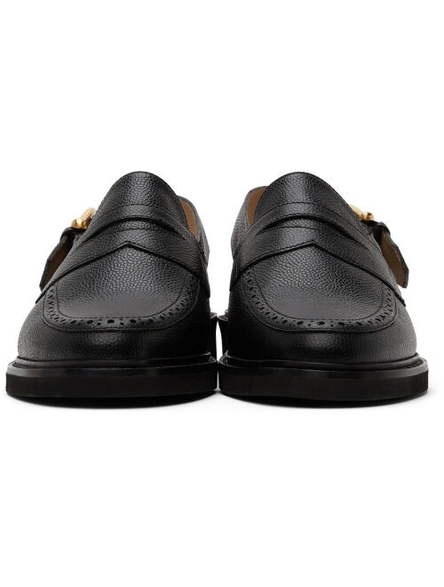 Thom Browne Black Slingback Micro Sole Penny Loafers