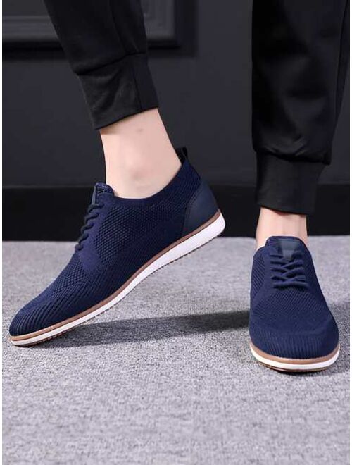 Shein Men Minimalist Lace-up Front Low Top Sneakers