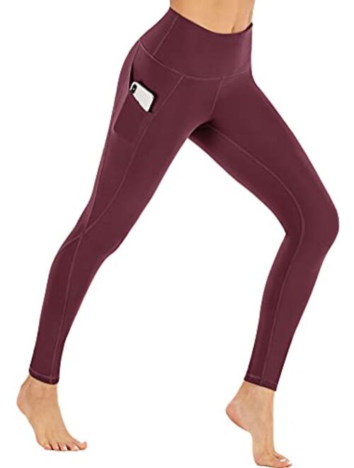 Ewedoos Fleece Lined Leggings with Pockets for Women- Thermal Winter Workout Leggings for Women Yoga Pants for Women