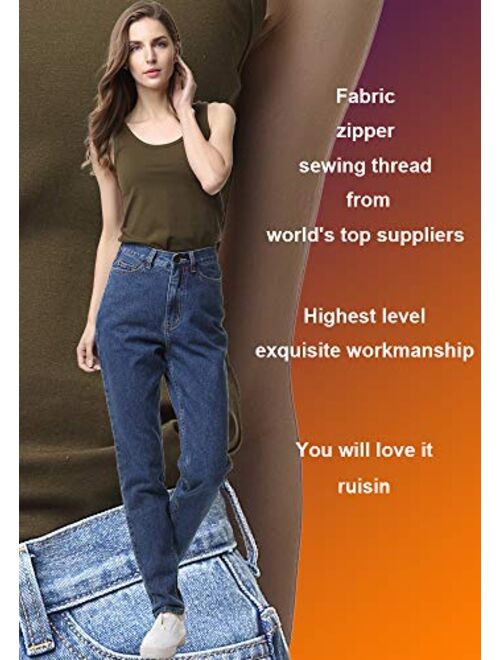 Ruisin Classic High Waist Jeans for Women Vintage Boyfriend Mom Jeans Denim Pants