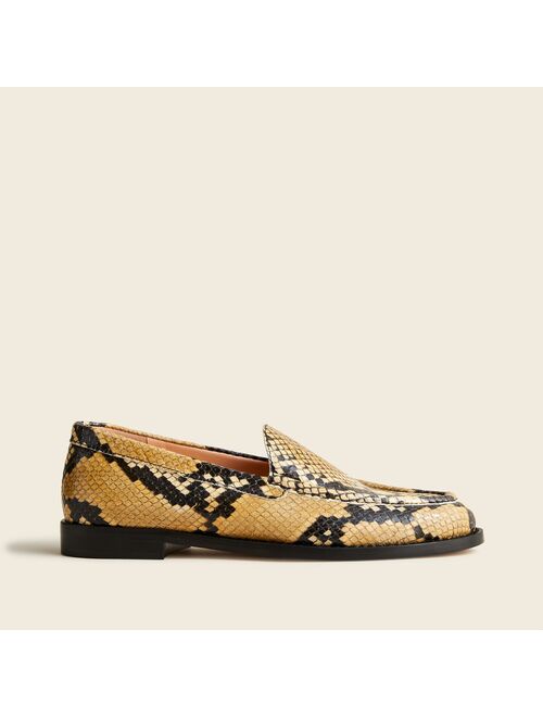 J.Crew Winona loafers in snake-embossed leather