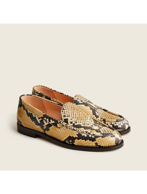 J.Crew Winona loafers in snake-embossed leather
