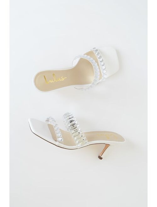 Lulus Jazelle White High Heel Sandals