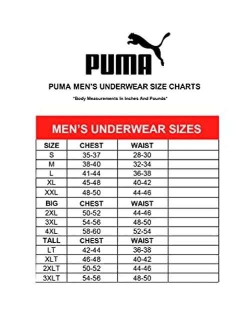 PUMA Men's 3 Pack Performance Boxer Briefs