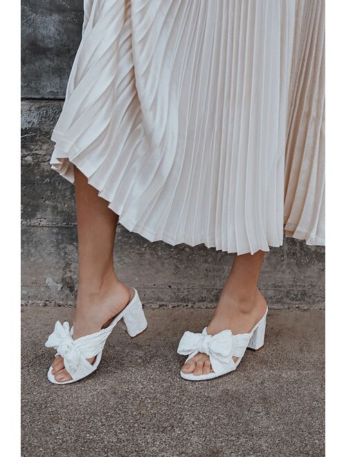 Lulus Dorothea Rose Gold Knotted High Heel Sandals