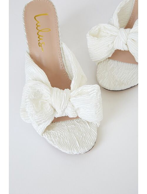 Lulus Dorothea Rose Gold Knotted High Heel Sandals