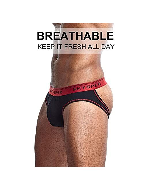 Athletic Supporters for Men SKYSPER Men's Jockstrap Breathable Mesh Cotton Jock Straps Male Underwear