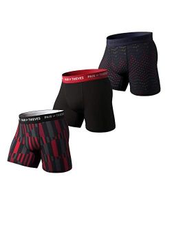 Super Fit Mens Boxer Briefs, 3 Pack Underwear, AMZ Exclusive