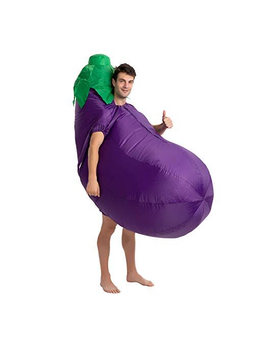 Spooktacular Creations Adult Peach and Eggplant Couple Inflatable Halloween Costume - Adult One Size
