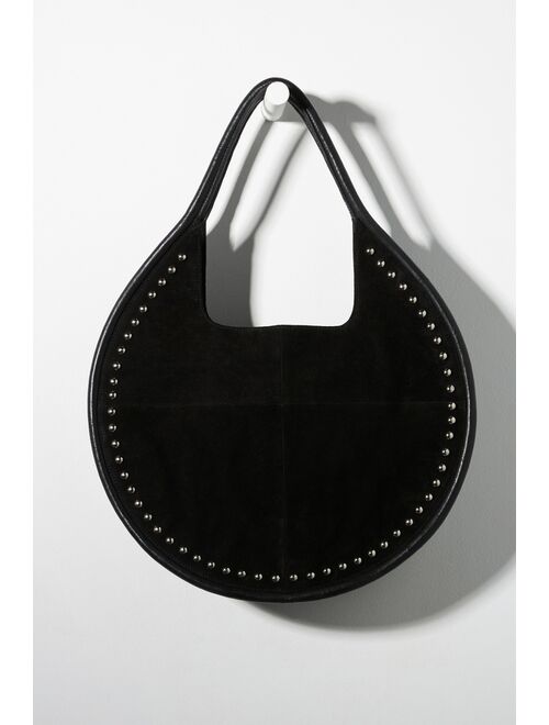 Anthropologie Studded Suede Tote Bag