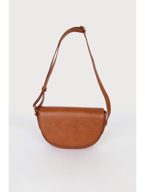 Lulus High Style Brown Crossbody Bag