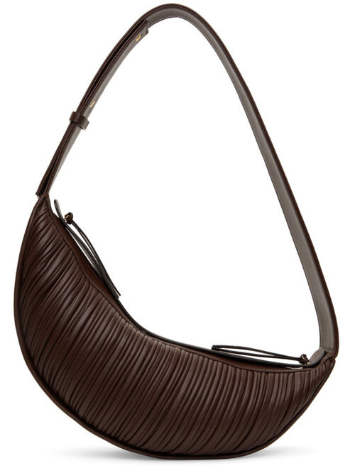NEOUS Brown Pleated Orion Shoulder Bag