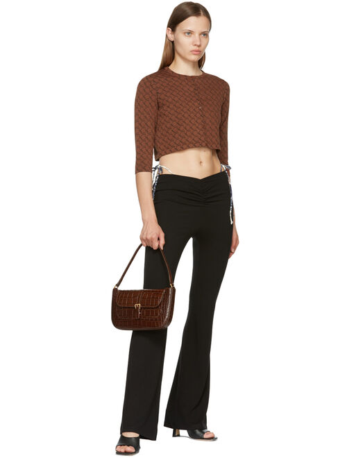 Brown Croc Miranda Bag