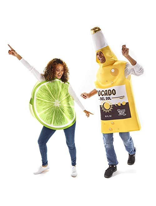 Hauntlook Beer & Lime Halloween Couples Costume - Funny Food Fruit Adult Bodysuit