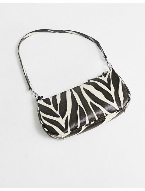 My Accessories London Exclusive 90s shoulder bag in zebra print