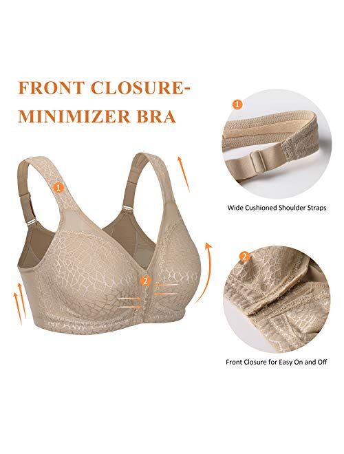 Buy Exclare Women's Front Closure Full Coverage Wirefree Posture