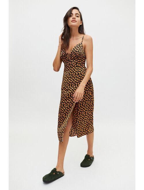 Urban outfitters UO Mariah Lace-Up Midi Slip Dress