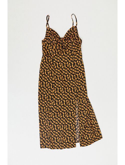 Urban outfitters UO Mariah Lace-Up Midi Slip Dress
