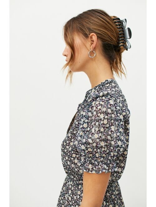 Dress Forum Floral Button-Front Mini Dress