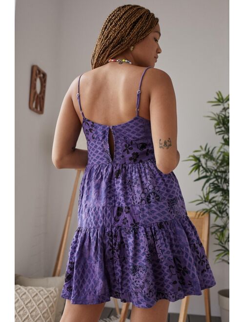 Urban outfitters UO Purple Patchwork Lana Mini Dress