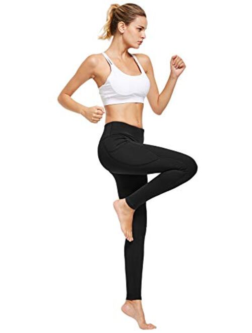 FitsT4 Women's High Waisted Fleece Lined Thermal Legging Tights Winter Yoga Pants with Pockets