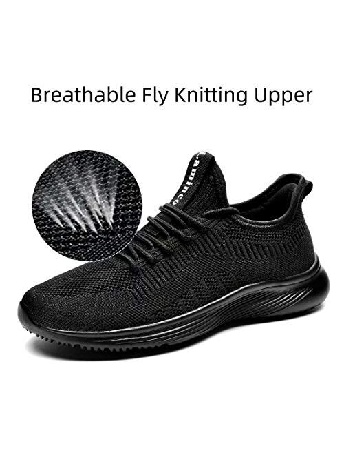Lamincoa Men's Tennis Sneakers Slip On Lightweight Athletic Fashion Casual Breathable Shoes for Walking Running Gym Jogging Fitness
