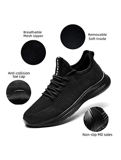 Lamincoa Men's Tennis Sneakers Slip On Lightweight Athletic Fashion Casual Breathable Shoes for Walking Running Gym Jogging Fitness