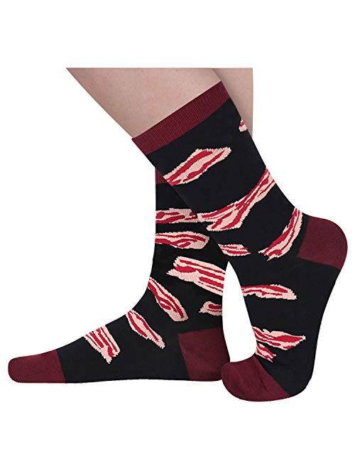 Zmart If You Can Read This Bring Me Pickle Bacon Hot Dog Pizza Socks for Women, Funny Pickle Bacon Hot Dog Pizza Gifts