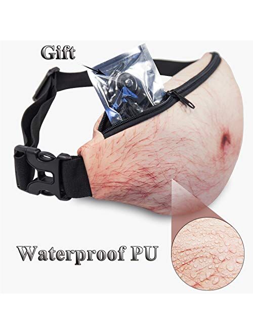 Dad Bag Fanny Pack,Funny Gag Gifts 3D Beer Belly Waist Packs for Christmas,White Elephant Gift Exchange