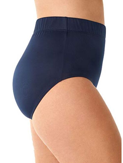 Miraclesuit Women's Plus Size Swimwear Basic Swim Brief Tummy Control High Waist Bathing Suit Bottom