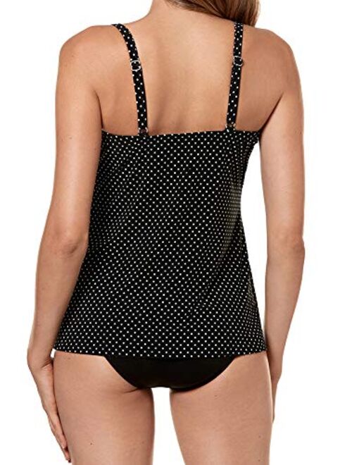 Miraclesuit Women's Swimwear DD-Cup Pin Point Love Knot Sweetheart Neckline Underwire Bra Tankini Bathing Suit Top