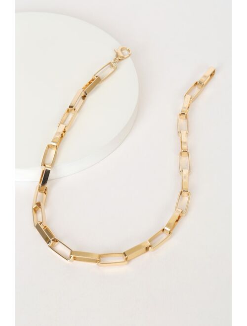 Lulus Eternally Linked Chain Link Necklace