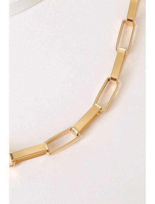 Lulus Eternally Linked Chain Link Necklace