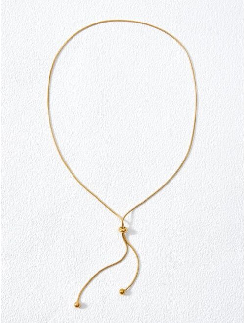MOTF Premium 14k Gold Plated Round Ball Charm Necklace